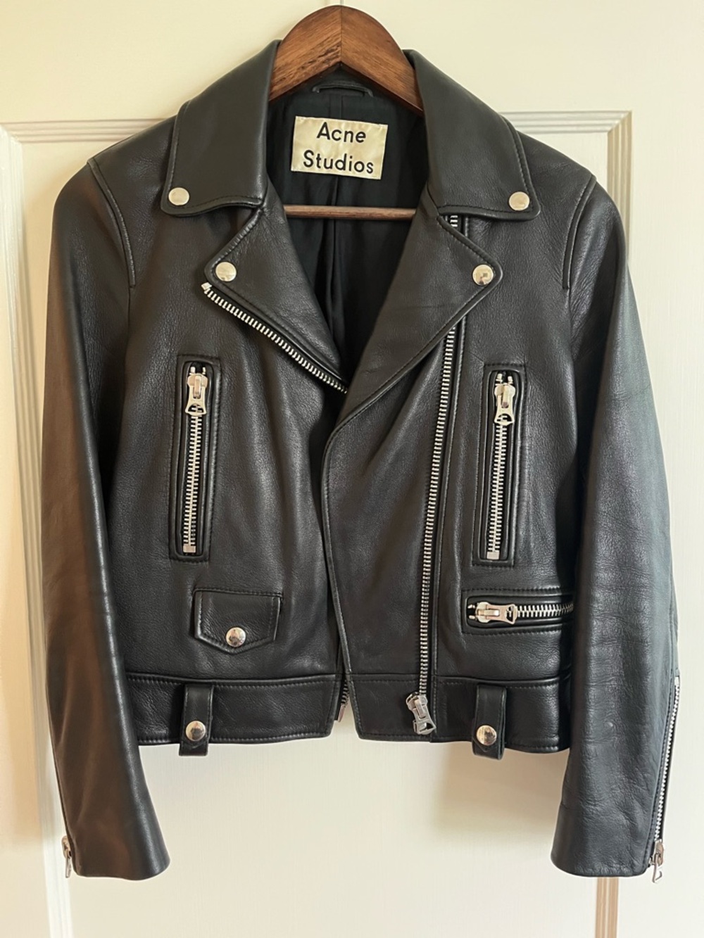 Acne Studios Black Leather Jacket